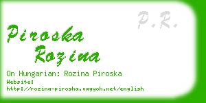 piroska rozina business card